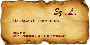 Szikszai Leonarda névjegykártya